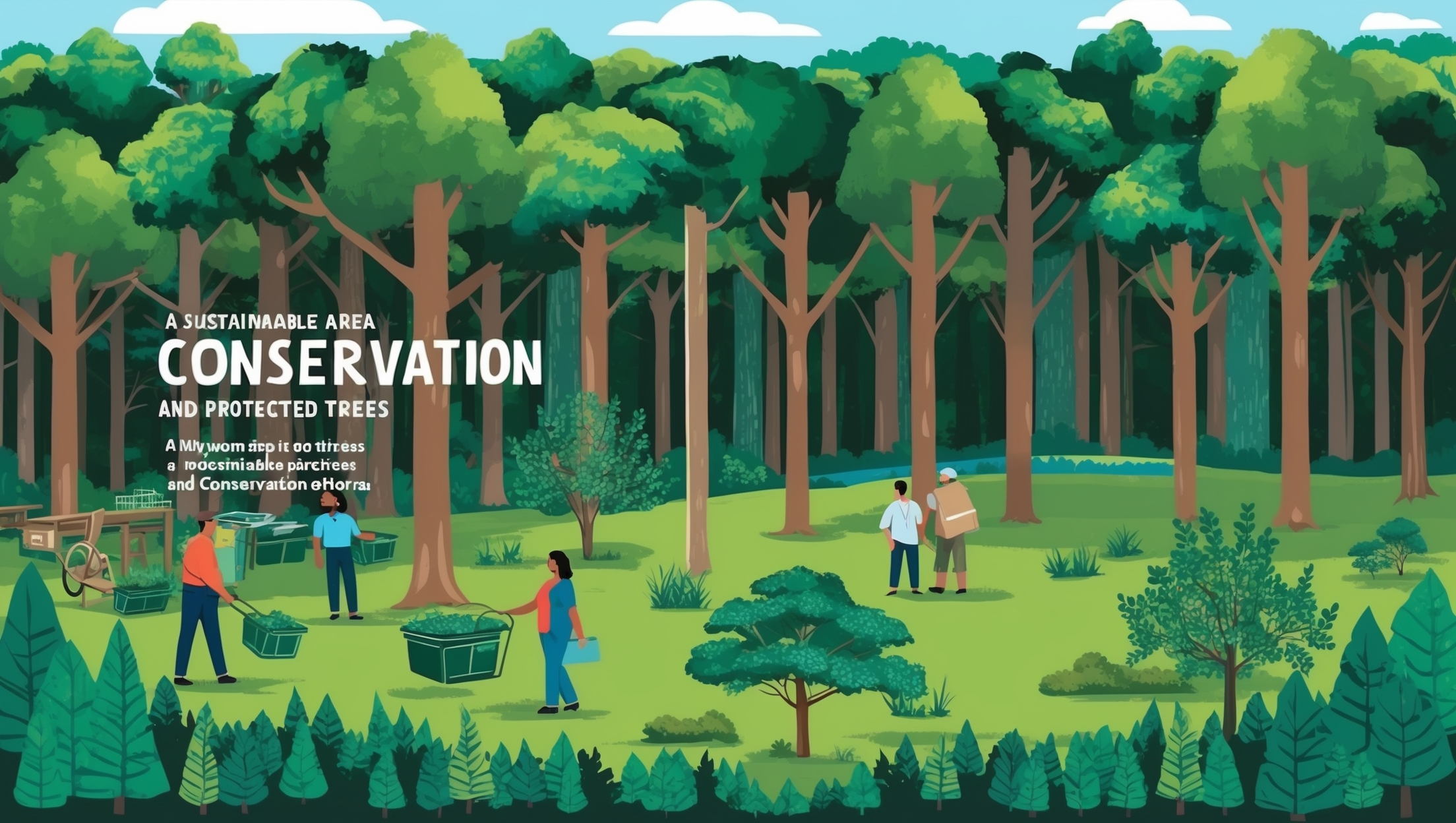 Conservation area in a forest